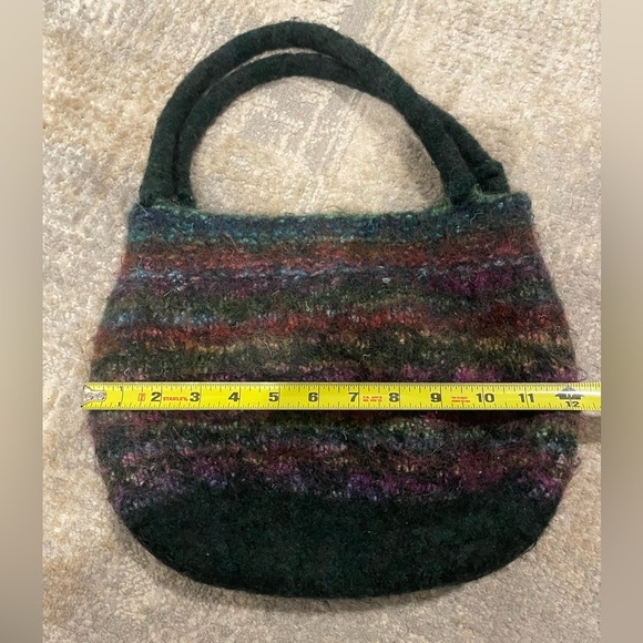 Fuzzy Boho Tote Bag Purse Satchel Medium Sized Bohemian Hippie Minimalist - Picture 8 of 8